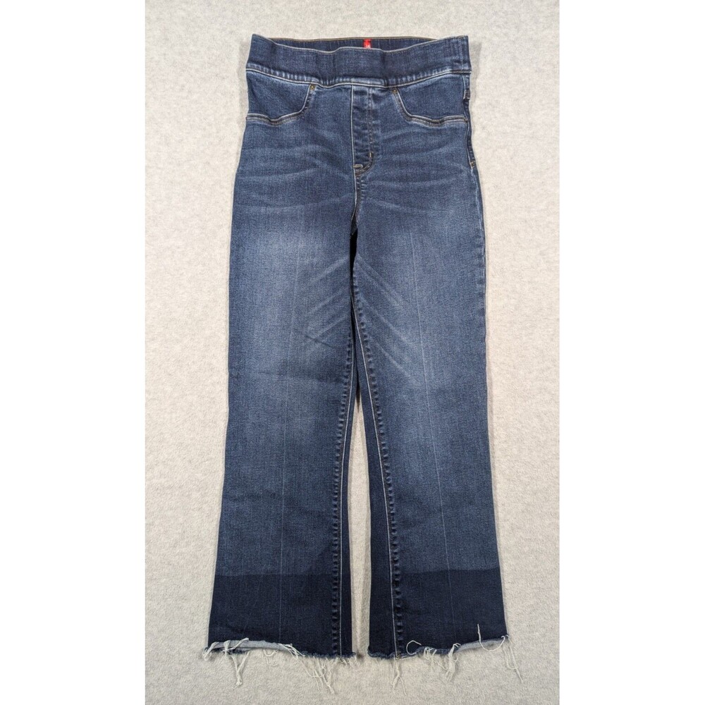 Spanx Women Pants Small Cropped Flare High Rise Pull On Unlined Raw Hem Stretch